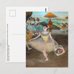 Edgar Degas - Dancer with Boquet, Bowing onステージ ポストカード