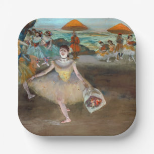 Edgar Degas - Dancer with Bouquet, Bowing on Stage ペーパープレート