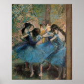 Edgar Degas | Dancers in blue, 1890 ポスター (正面)
