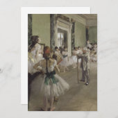 Edgar Degas - La Classe de danse 招待状 (正面/裏面)