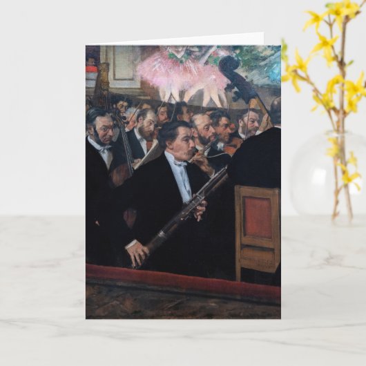 Edgar Degas - Orchestra at the Opera カード (黄色い花)