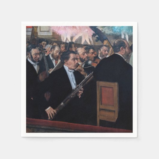 Edgar Degas - Orchestra at the Opera スタンダードカクテルナプキン (正面)