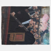 Edgar Degas - Orchestra at the Opera フリースブランケット (正面(横))