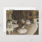 Edgar Degas Postcardのステージに関するリハーサル ポストカード (正面/裏面)