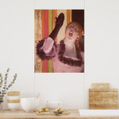 Edgar Degas - Singer with Glove 1878 Woman Flower ポスター (キッチン)