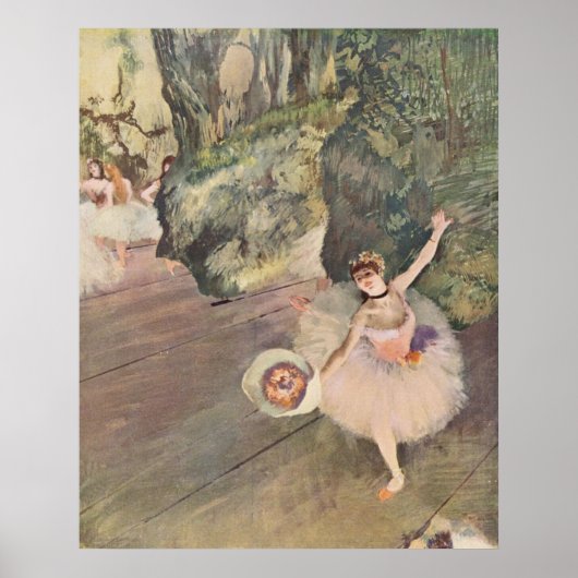 Edgar Degas Star of Ballet、花1878パステル ポスター (正面)