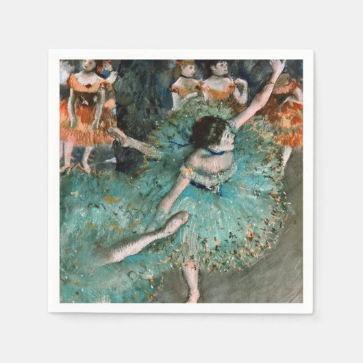 Edgar Degas - Swaying Dancer.緑のダンサー スタンダードカクテルナプキン (正面)