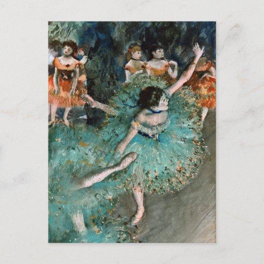 Edgar Degas - Swaying Dancer.緑のダンサー ポストカード (正面)