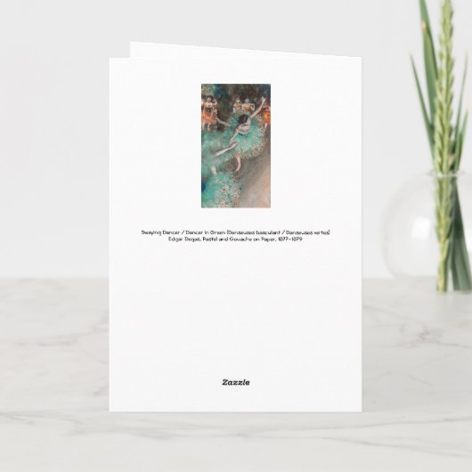 Edgar Degas - Swaying Dancer / Dancer in Green カード (裏面)