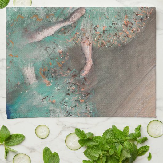 Edgar Degas - Swaying Dancer / Dancer in Green キッチンタオル (折り畳み)