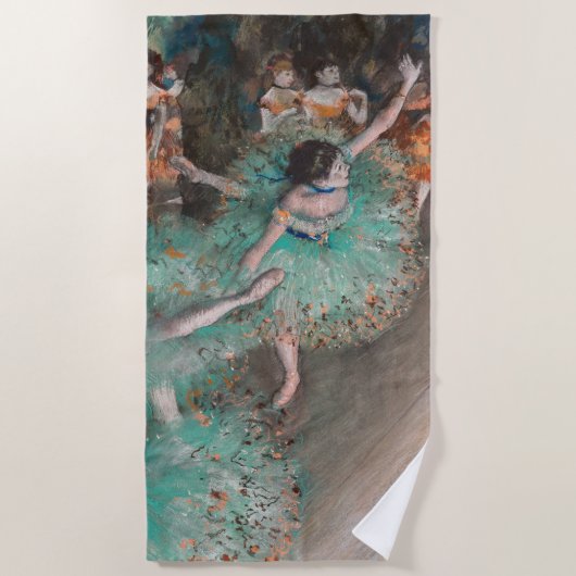 Edgar Degas - Swaying Dancer / Dancer in Green ビーチタオル (正面)