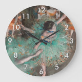 Edgar Degas - Swaying Dancer / Dancer in Green ラージ壁時計 (正面)