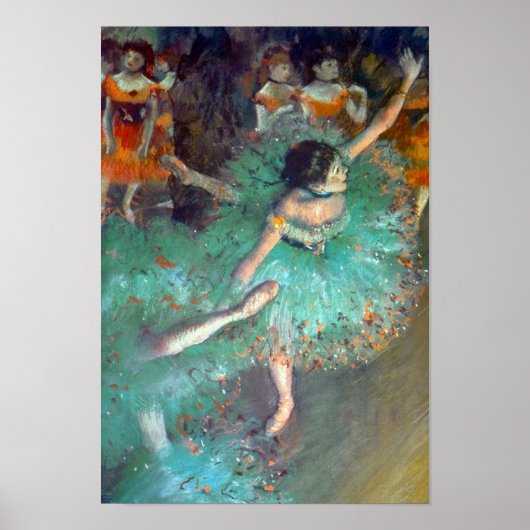 Edgar Degas - The Green Dancers - Ballet Dance ポスター (正面)