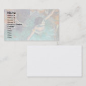 Edgar Degas - The Green Dancers - Ballet Dance 名刺 (正面/裏面)