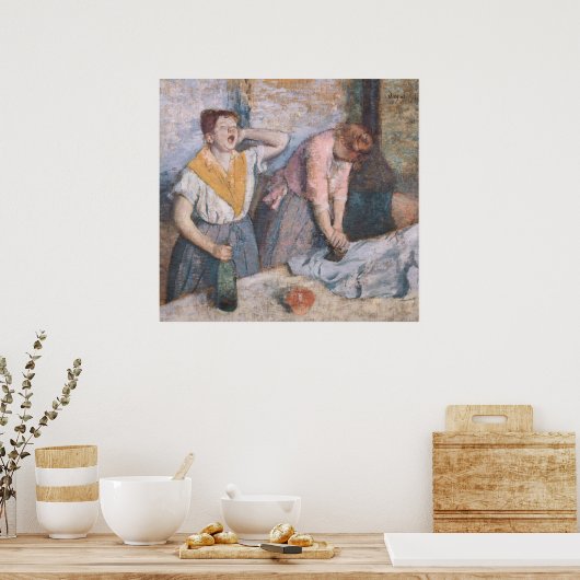 Edgar Degas | The Laundresses, c.1884 ポスター (キッチン)