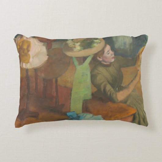 Edgar Degas - The Millinery Shop アクセントクッション (正面)