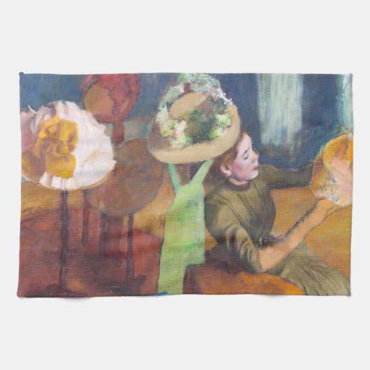 Edgar Degas - The Millinery Shop キッチンタオル (横)