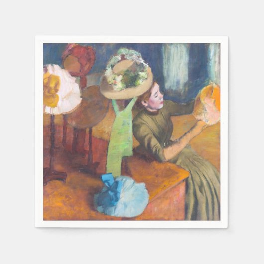 Edgar Degas - The Millinery Shop スタンダードカクテルナプキン (正面)