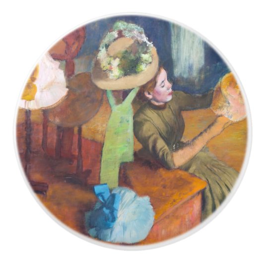 Edgar Degas - The Millinery Shop セラミックノブ (正面)