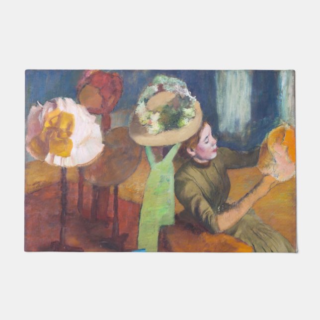 Edgar Degas - The Millinery Shop ドアマット (正面)