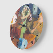 Edgar Degas - The Millinery Shop ラージ壁時計 (傾斜)