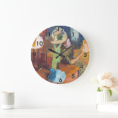 Edgar Degas - The Millinery Shop ラージ壁時計 (ホーム)