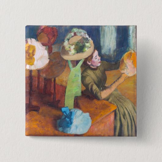 Edgar Degas - The Millinery Shop 缶バッジ (正面)