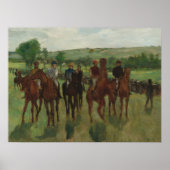 Edgar Degas The Riders Horses Art ポスター (正面)