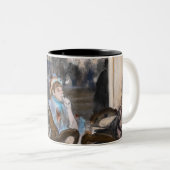 Edgar Degas - Women on a Cafe Terrace in Evening ツートーンマグカップ (正面右)