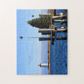 Edgartown港の灯台、マーサのブドウ園MA ジグソーパズル (縦)