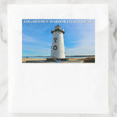 Edgartown Harbor Light house, MAスタンプ 長方形シール (バッグ)