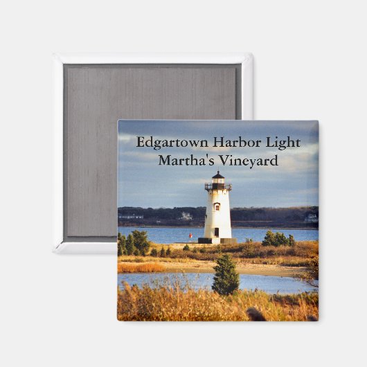 Edgartown Harbor Light, Massachusetts Magnet マグネット (正面/裏面)