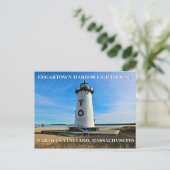 Edgartown Harbor Lighthous, Massachusettsはがき ポストカード (スタンド正面)