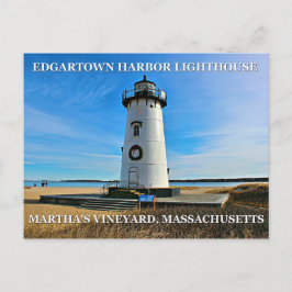 Edgartown Harbor Lighthous, Massachusettsはがき ポストカード