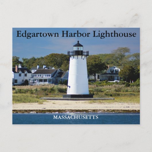 Edgartown Harbor Lighthous, Massachusettsはがき ポストカード (正面)