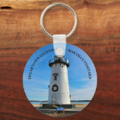 Edgartown Light house, Massachusetts Keychain キーホルダー (正面)