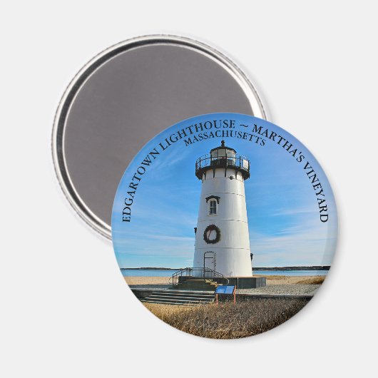Edgartown Light house, Massachusetts Magnet マグネット (正面/裏面)
