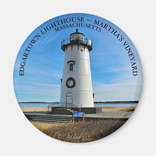 Edgartown Light house, Massachusetts Magnet マグネット (正面)