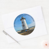 Edgartown Light house, Massachusetts Roundステッカー ラウンドシール (封筒)