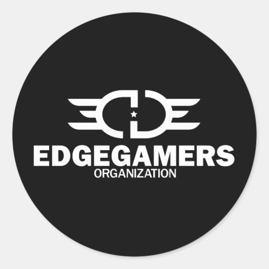 EDGEホワイトステッカー ラウンドシール (正面)
