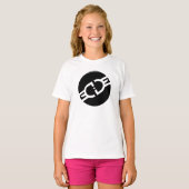 EdgeGamersの黒い円のロゴのティー Tシャツ (正面フル)