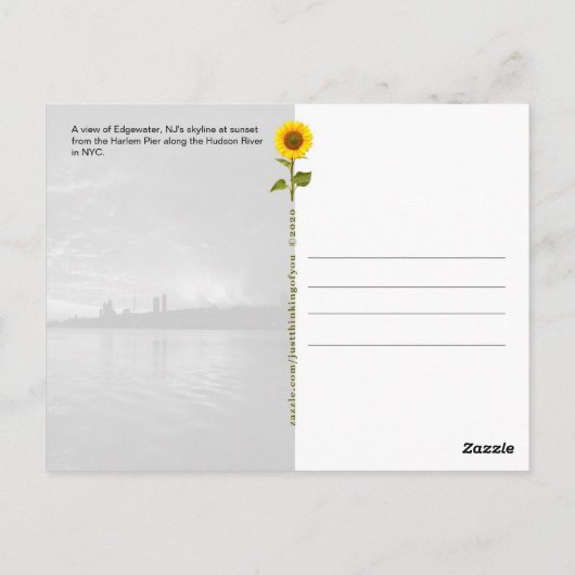 Edgewater, NJ Skyline - Hはがき ポストカード (裏面)