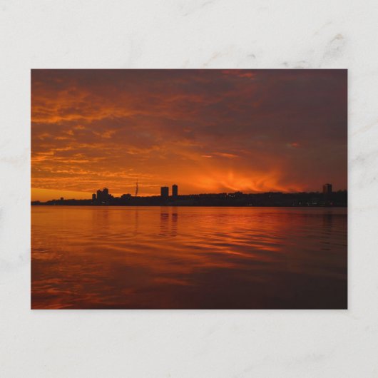 Edgewater, NJ Skyline - Hはがき ポストカード (正面)