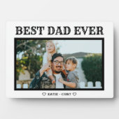 Edgyタイポグラフィ最高のパパEver Photo フォトプラーク (正面)
