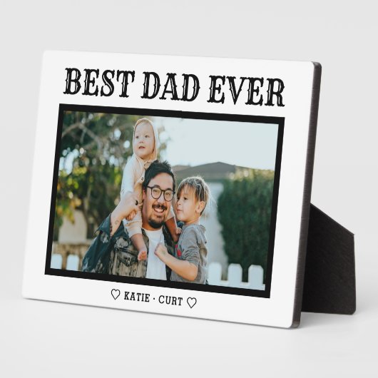 Edgyタイポグラフィ最高のパパEver Photo フォトプラーク (側面)