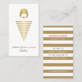 Edgyレトロモダン美容師、サロン、ブロガー 名刺 (正面/裏面)