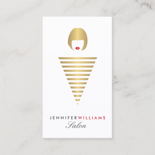 Edgyレトロモダン美容師、サロン、ブロガー 名刺 (正面)