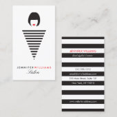 Edgyレトロモダン美容師、サロン、美しい 名刺 (正面/裏面)