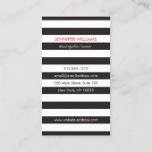 Edgyレトロモダン美容師、サロン、美しい 名刺 (裏面)