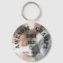 Edgy素晴らし Gramps年写真父の日から キーホルダー